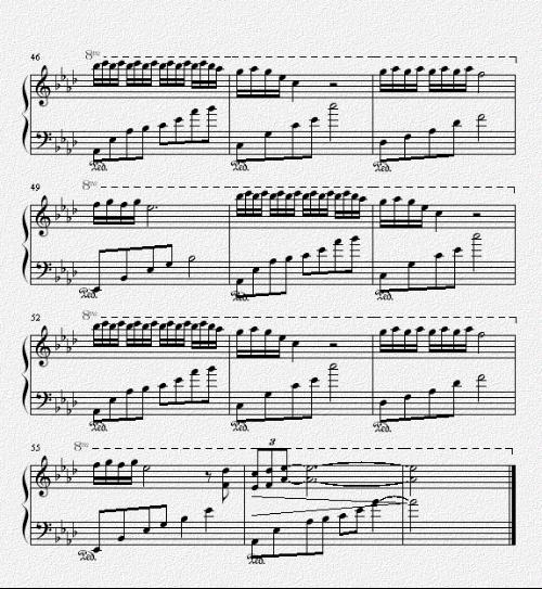 可尼的蝴蝶钢琴曲谱（图4）