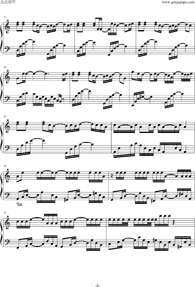 柒月钢琴曲谱（图4）