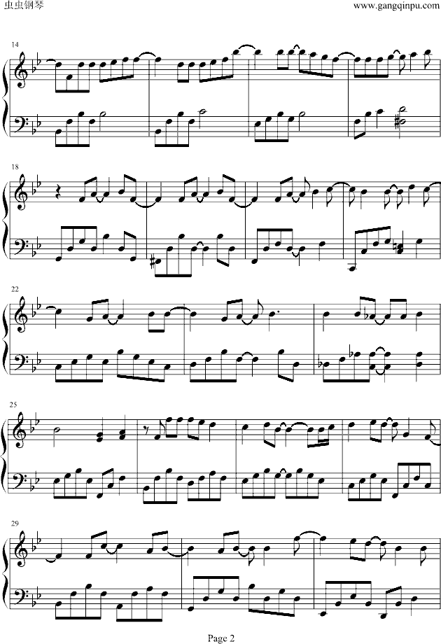 一眼瞬间钢琴曲谱（图2）