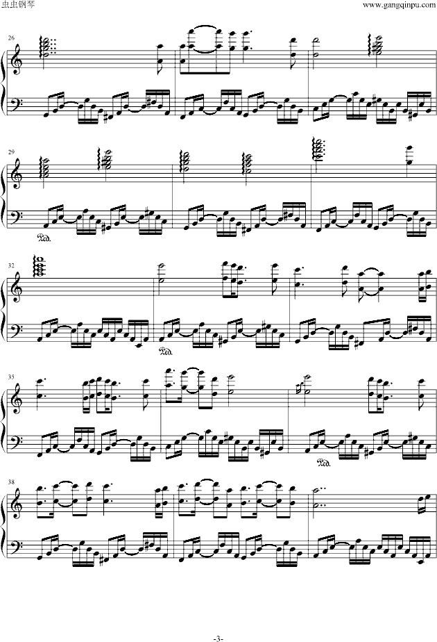 柒月钢琴曲谱（图3）