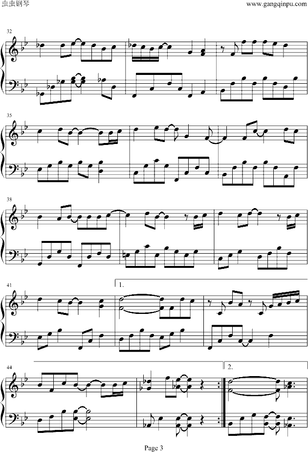 一眼瞬间钢琴曲谱（图3）