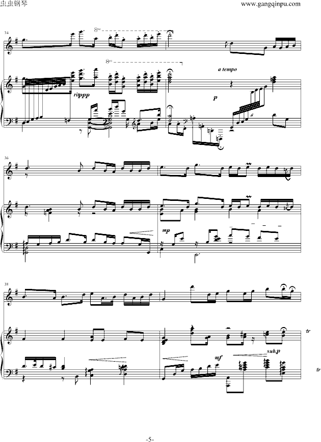 二泉映月（钢伴版）钢琴曲谱（图5）