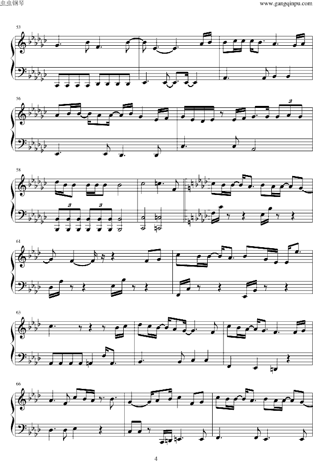 睡公主钢琴曲谱（图4）
