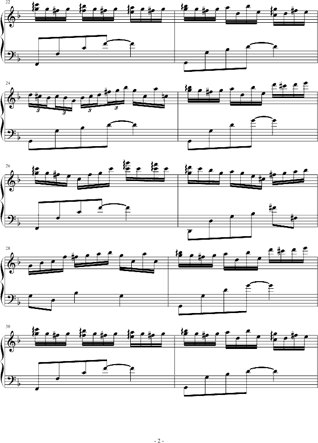 泪水的舞步钢琴曲谱（图2）