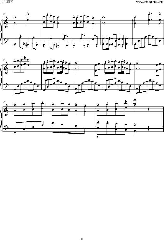 欢沁钢琴曲谱（图5）