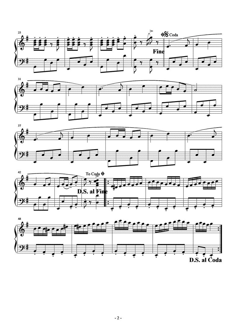 欢乐钢琴曲谱（图2）