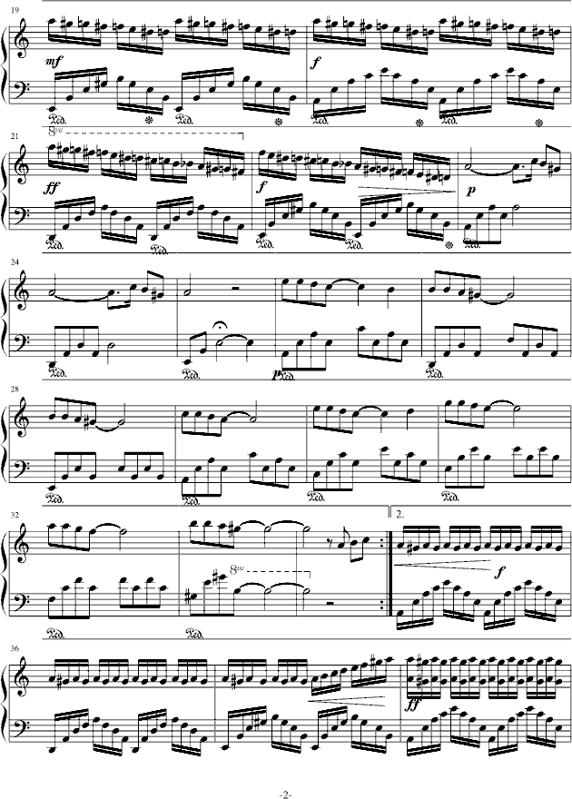 单恋钢琴曲谱（图2）
