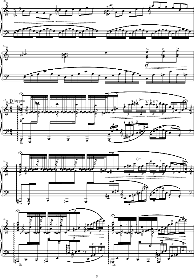 流逝天堂钢琴曲谱（图5）