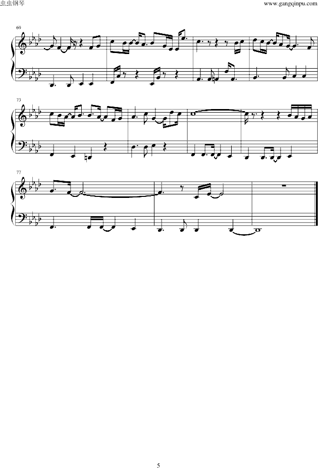 睡公主钢琴曲谱（图5）