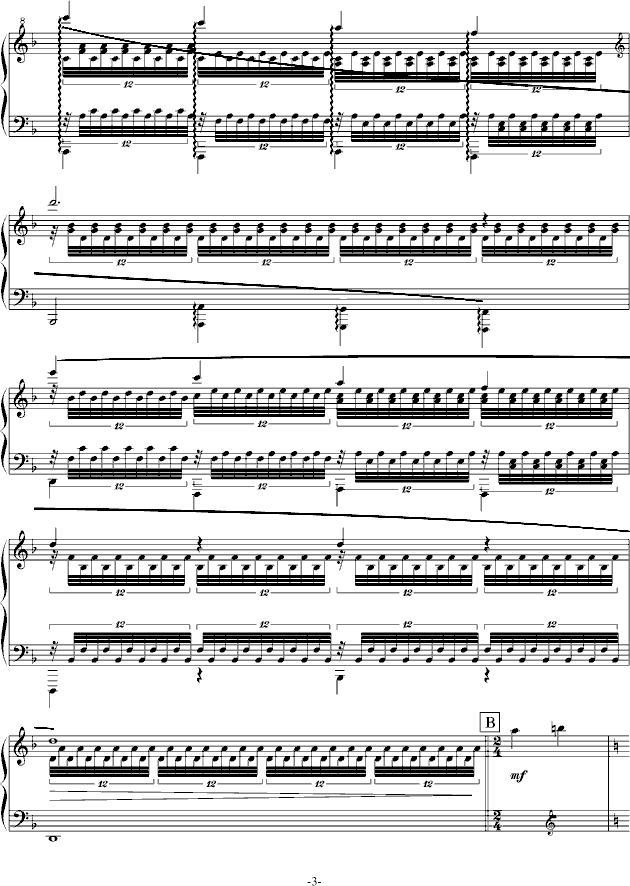 流逝天堂钢琴曲谱（图3）