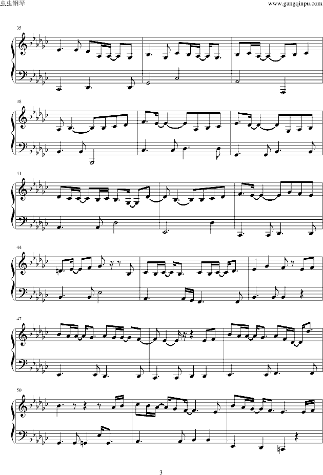 睡公主钢琴曲谱（图3）