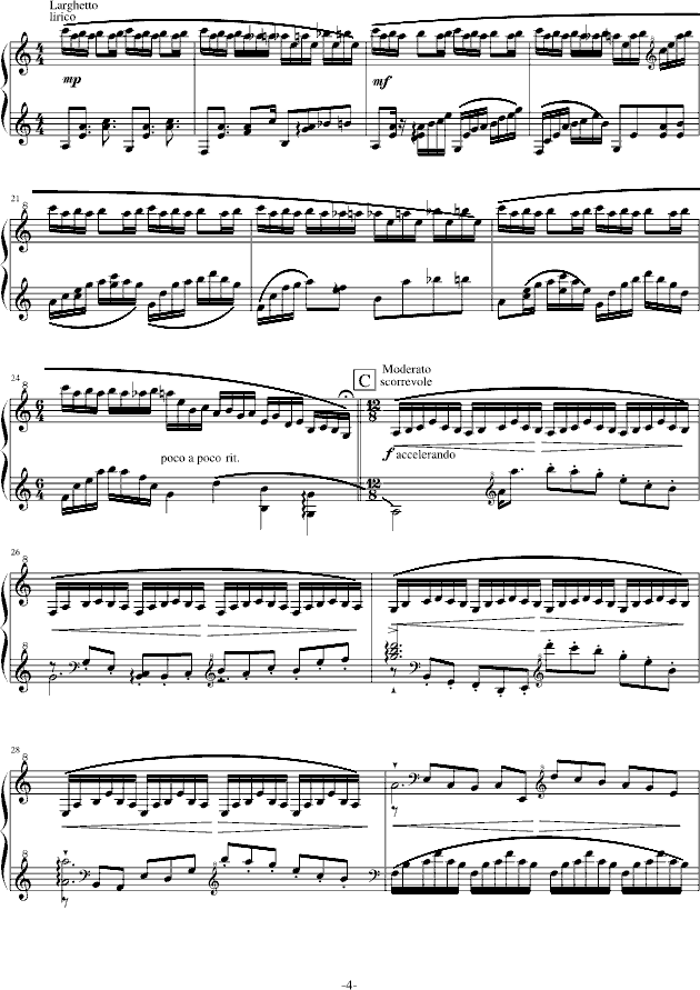 流逝天堂钢琴曲谱（图4）