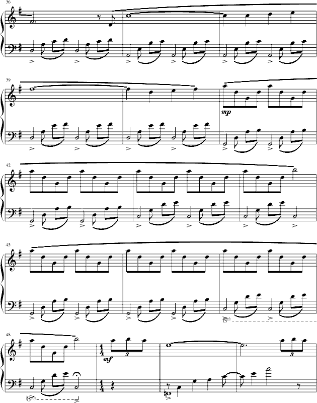 奈何桥上钢琴曲谱（图3）