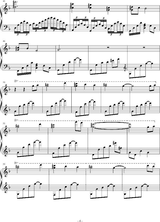 泪水的舞步钢琴曲谱（图4）