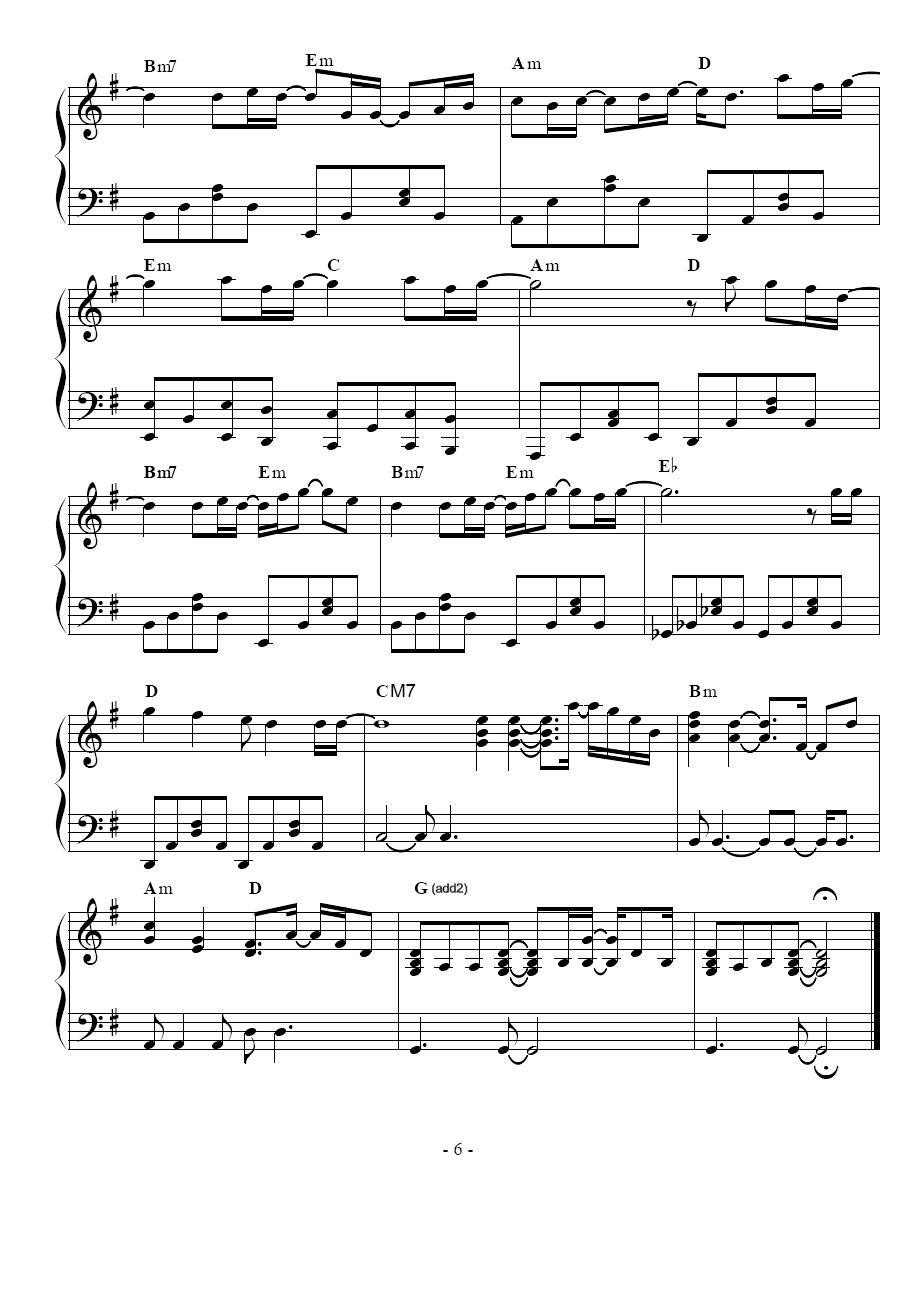 Begin钢琴曲谱（图6）