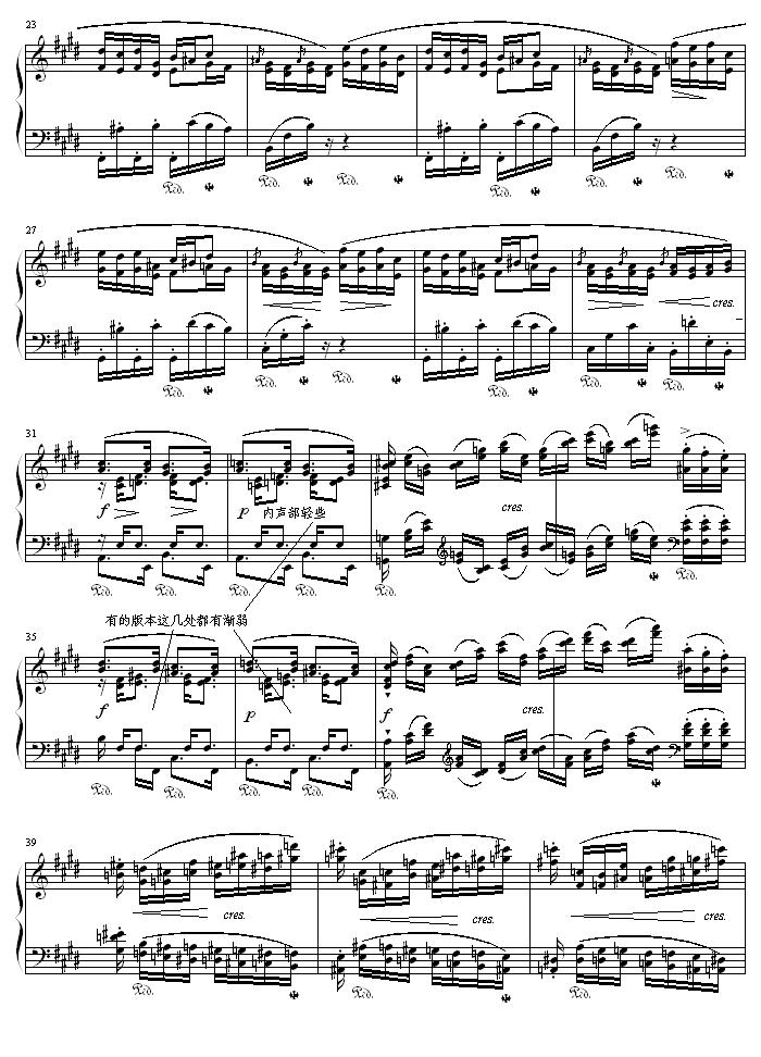 离别曲（肖邦练习曲）钢琴曲谱（图2）