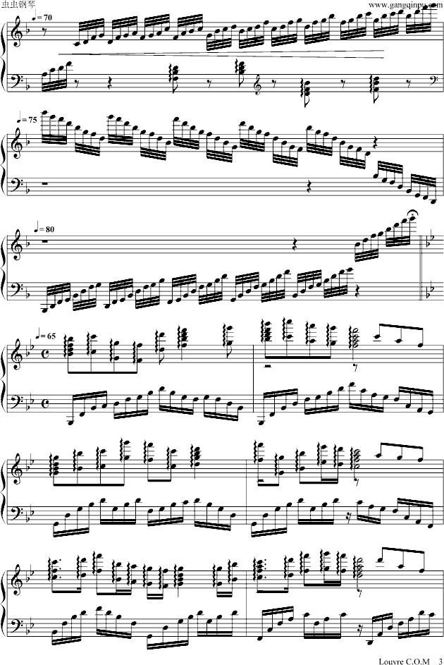 我的祖国-难度版钢琴曲谱（图3）