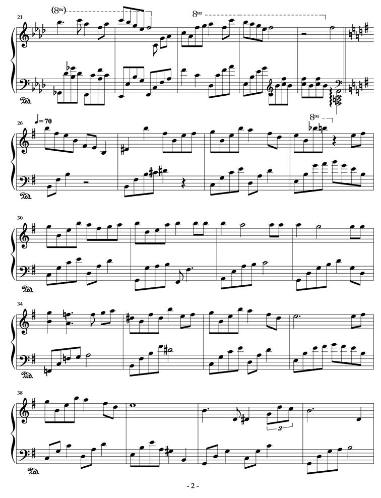 电影《画皮》 插曲集合钢琴曲谱（图2）