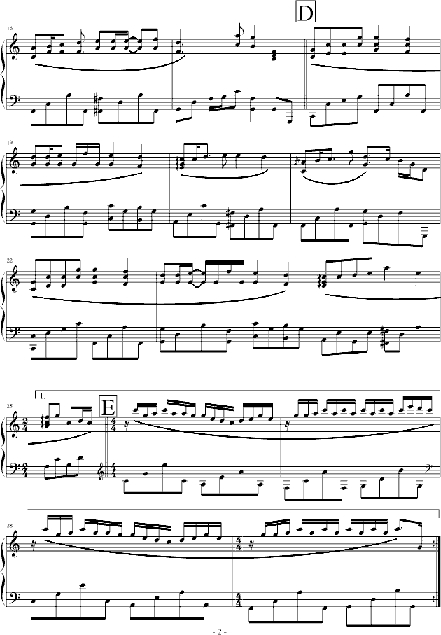 千山万水钢琴曲谱（图2）