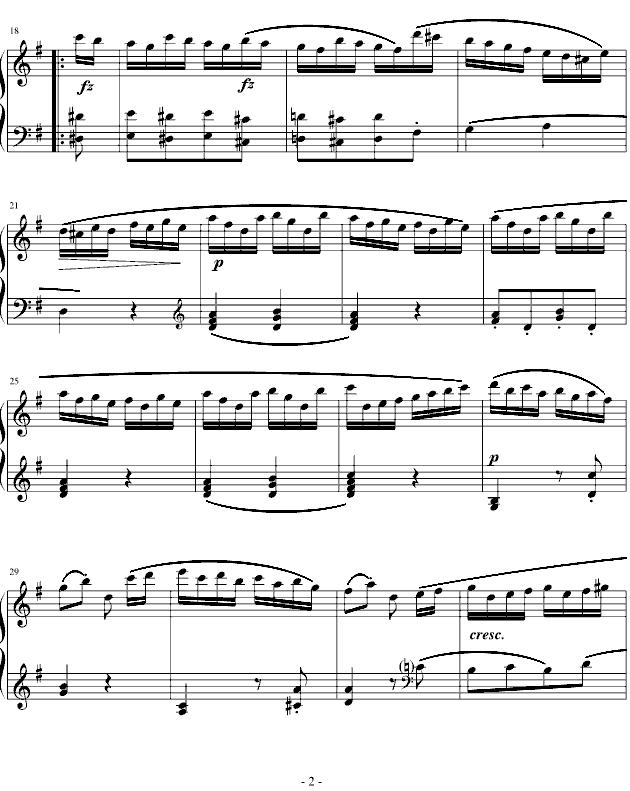 吉普赛回旋曲（全国钢琴演奏（业余）考级第六级曲目）钢琴曲谱（图2）