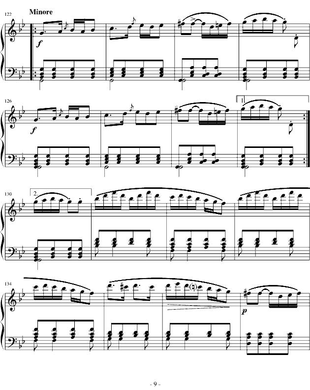 吉普赛回旋曲（全国钢琴演奏（业余）考级第六级曲目）钢琴曲谱（图9）