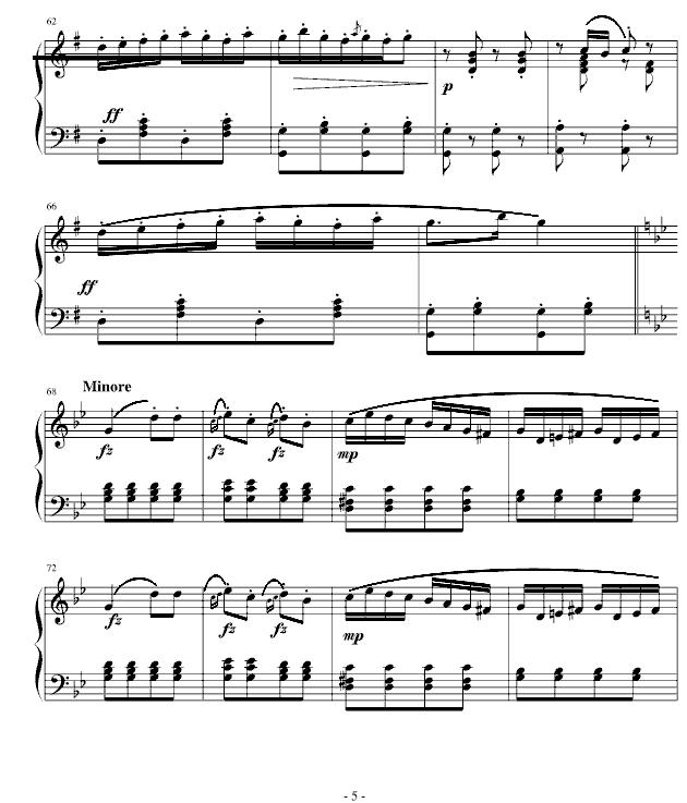 吉普赛回旋曲（全国钢琴演奏（业余）考级第六级曲目）钢琴曲谱（图5）