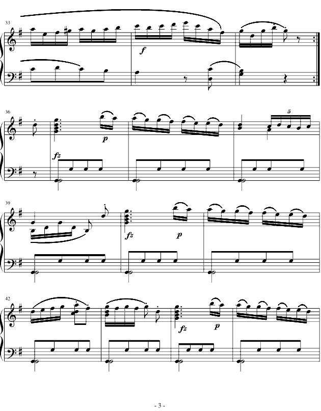 吉普赛回旋曲（全国钢琴演奏（业余）考级第六级曲目）钢琴曲谱（图3）