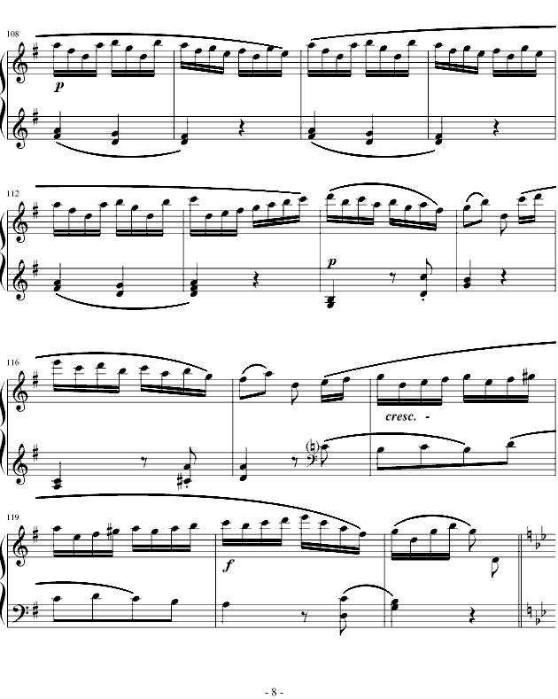 吉普赛回旋曲（全国钢琴演奏（业余）考级第六级曲目）钢琴曲谱（图8）