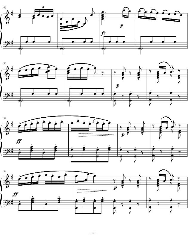 吉普赛回旋曲（全国钢琴演奏（业余）考级第六级曲目）钢琴曲谱（图4）