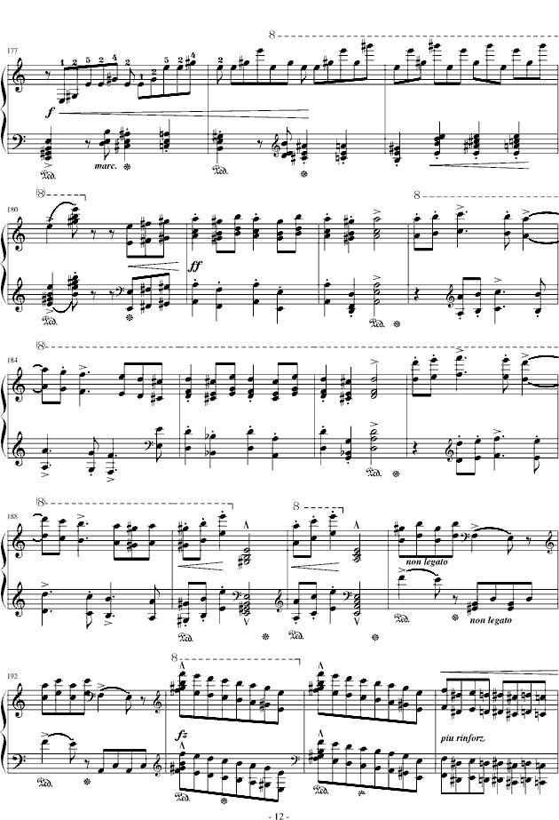 拉科奇进行曲（匈牙利狂想曲15号）钢琴曲谱（图12）