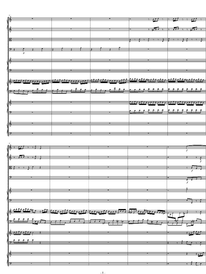 四羽管键琴协奏曲 BWV1065钢琴曲谱（图5）