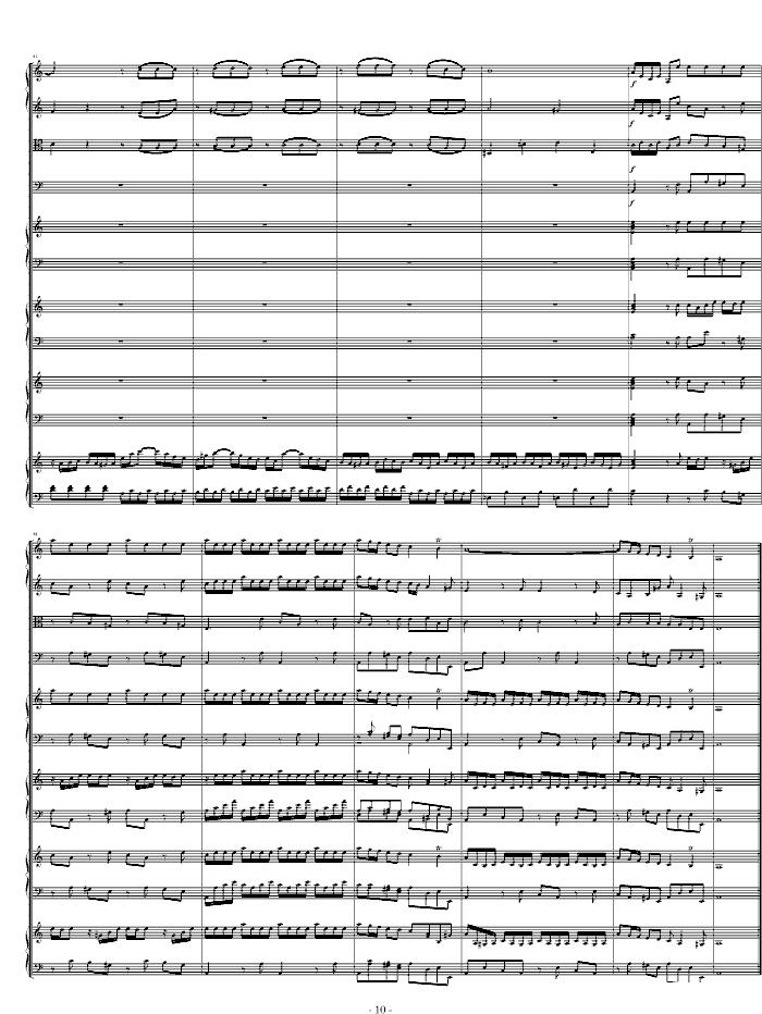 四羽管键琴协奏曲 BWV1065钢琴曲谱（图10）
