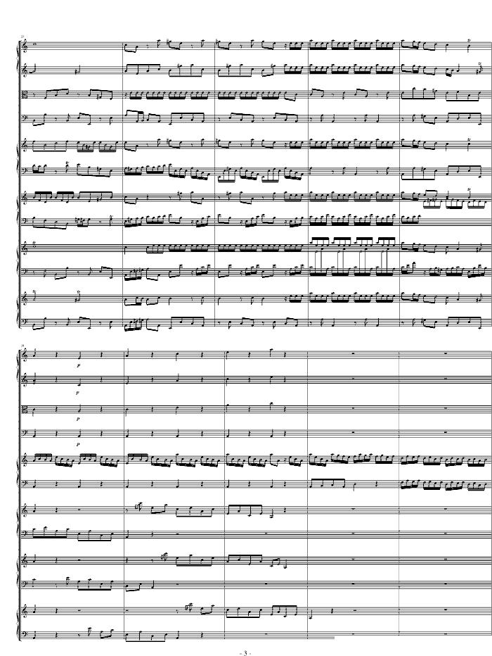 四羽管键琴协奏曲 BWV1065钢琴曲谱（图3）