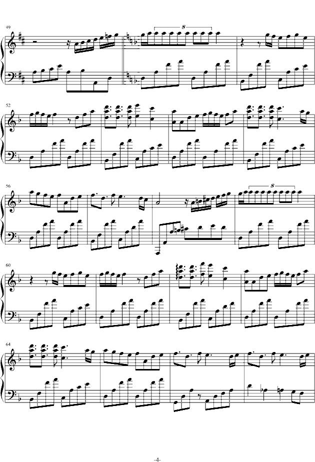 晚秋钢琴曲谱（图4）