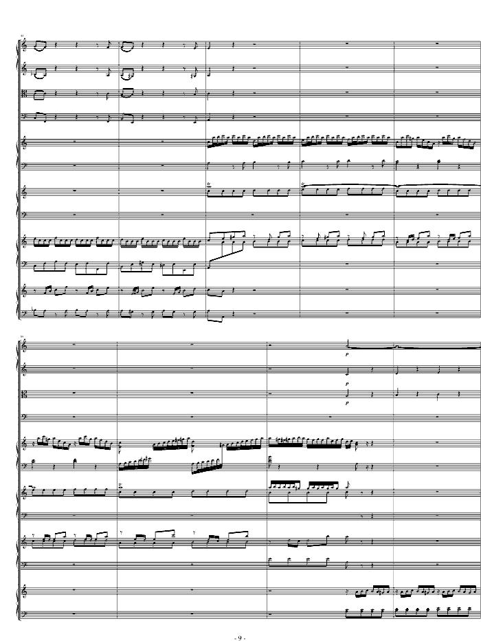 四羽管键琴协奏曲 BWV1065钢琴曲谱（图9）