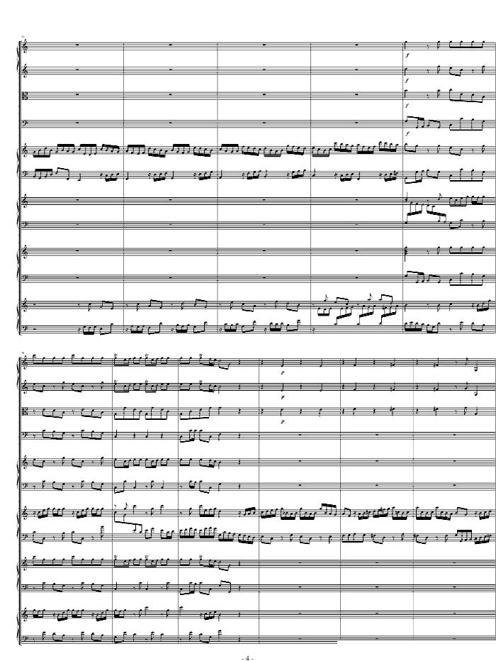 四羽管键琴协奏曲 BWV1065钢琴曲谱（图4）