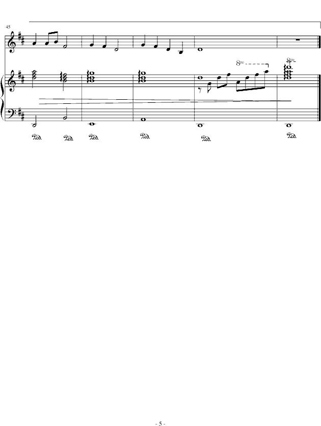 爱 我愿意（简单弹唱版）钢琴曲谱（图5）