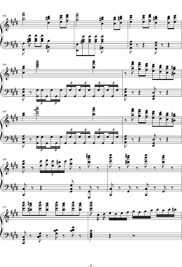 悲怆第三乐章钢琴曲谱（图8）