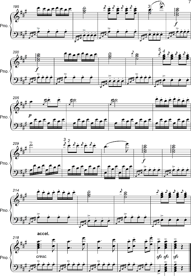 土耳其进行曲（精制版）钢琴曲谱（图7）