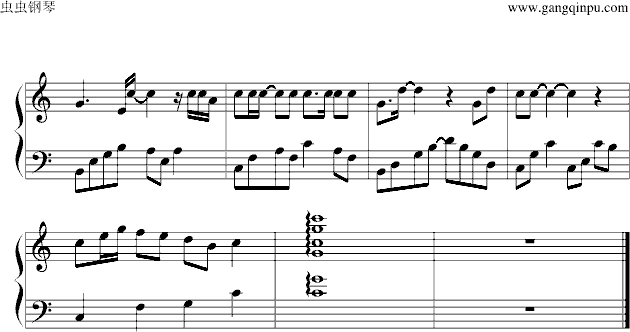 勇敢一点钢琴曲谱（图4）