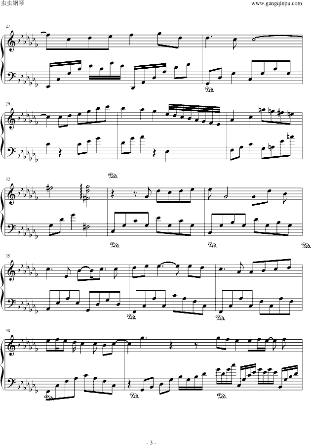 仰望星空钢琴曲谱（图3）