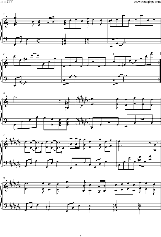 一次幸福的机会钢琴曲谱（图3）
