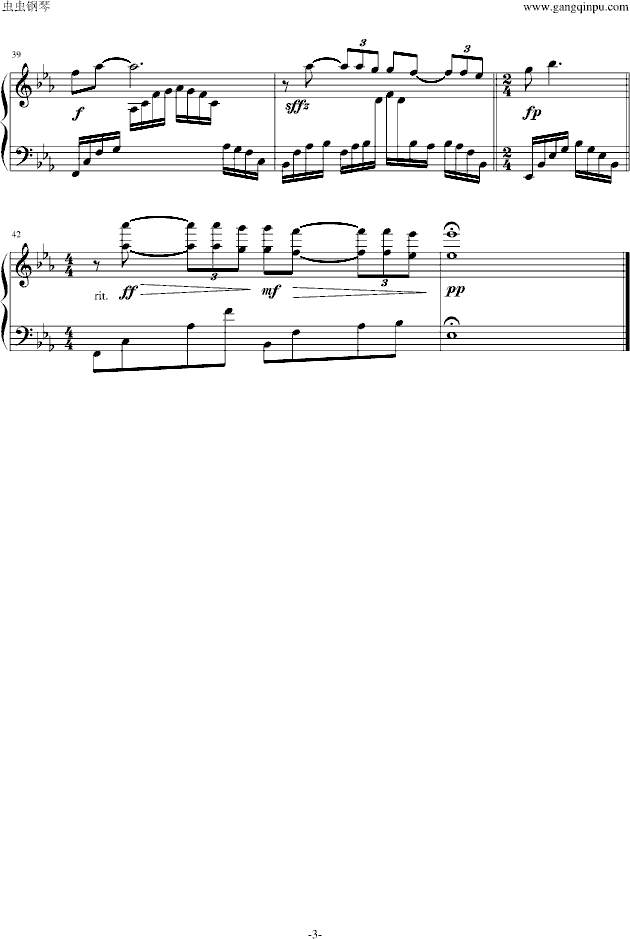 过去的恋情  克莱德曼钢琴曲谱（图3）