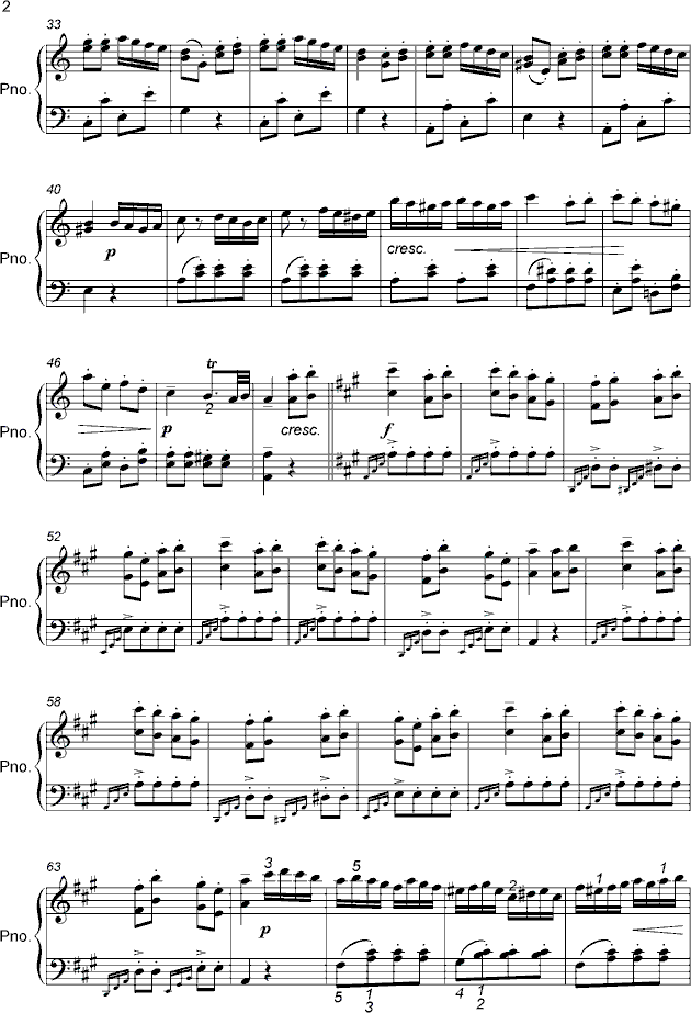 土耳其进行曲（精制版）钢琴曲谱（图2）