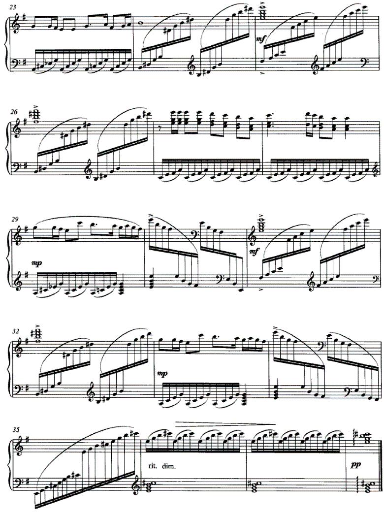 乌兹别克的原野风光钢琴曲谱（图2）