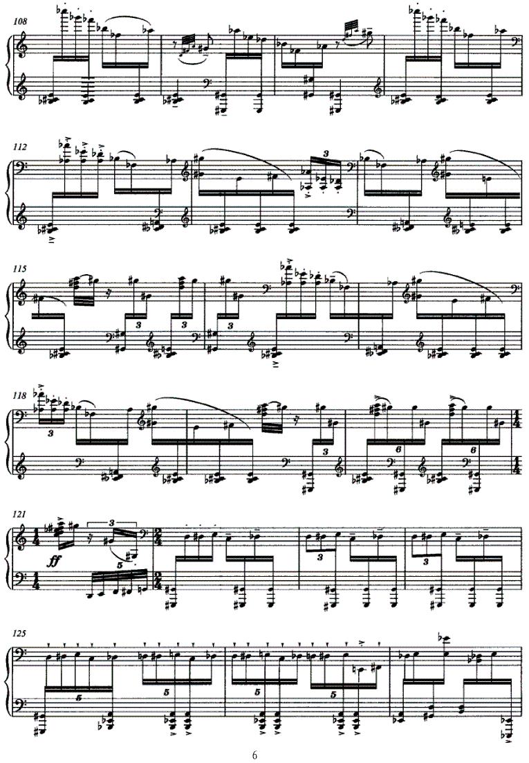 奏鸣曲（薛瑾作曲版）钢琴曲谱（图6）