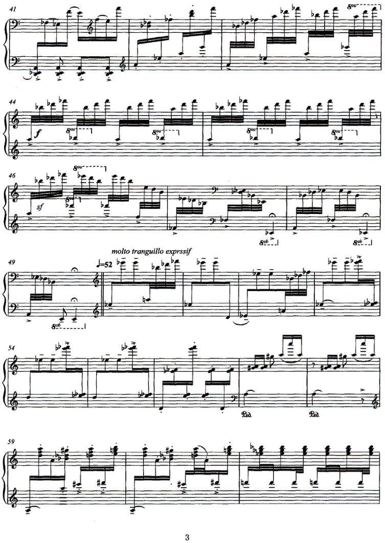 奏鸣曲（薛瑾作曲版）钢琴曲谱（图3）