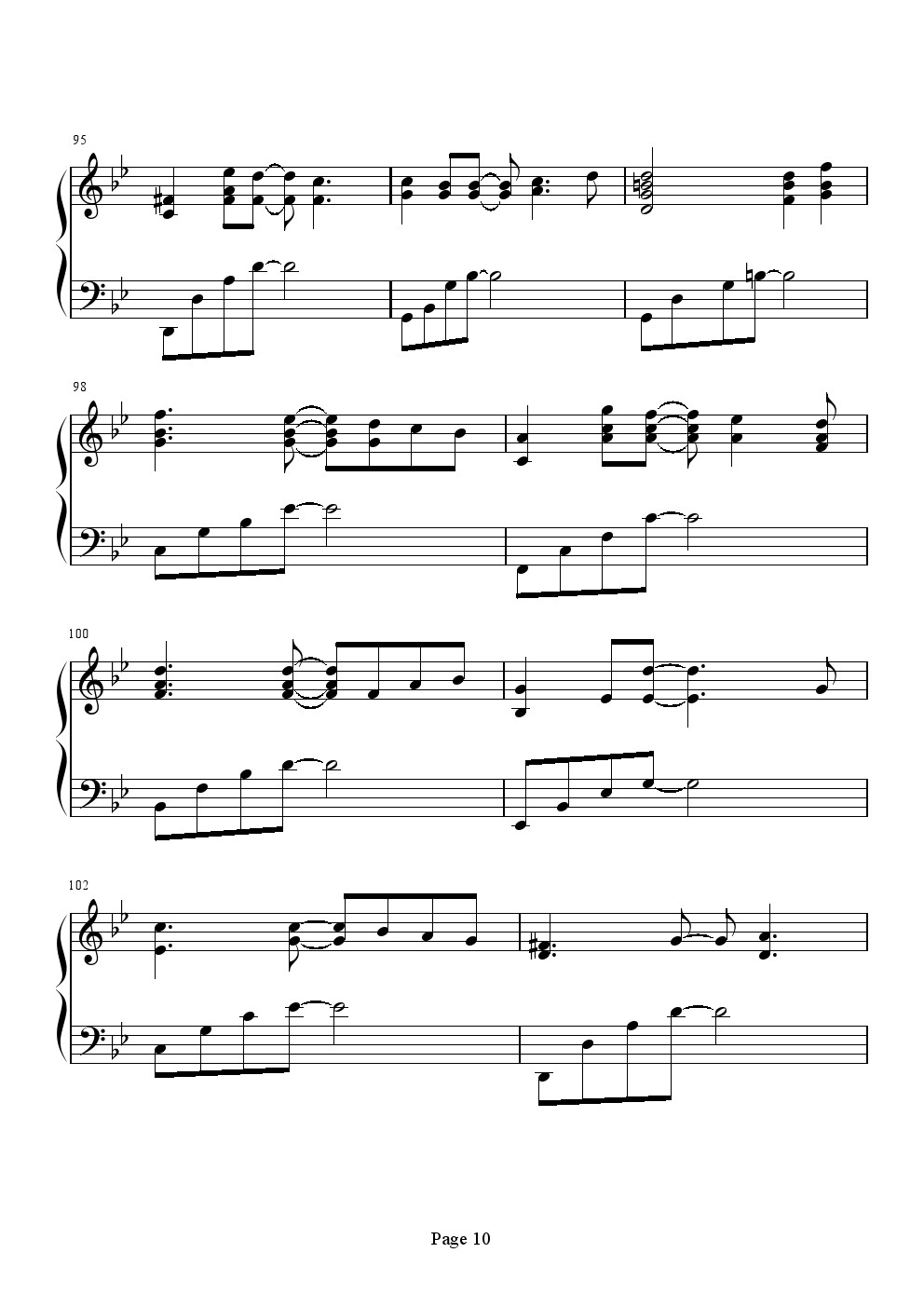 从开始到现在 钢琴弹唱版钢琴曲谱（图10）