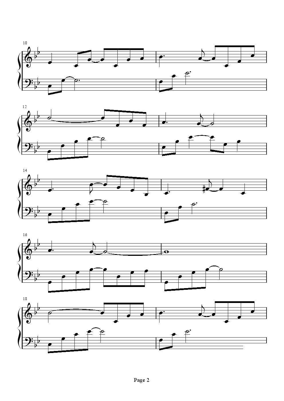 从开始到现在 钢琴弹唱版钢琴曲谱（图2）