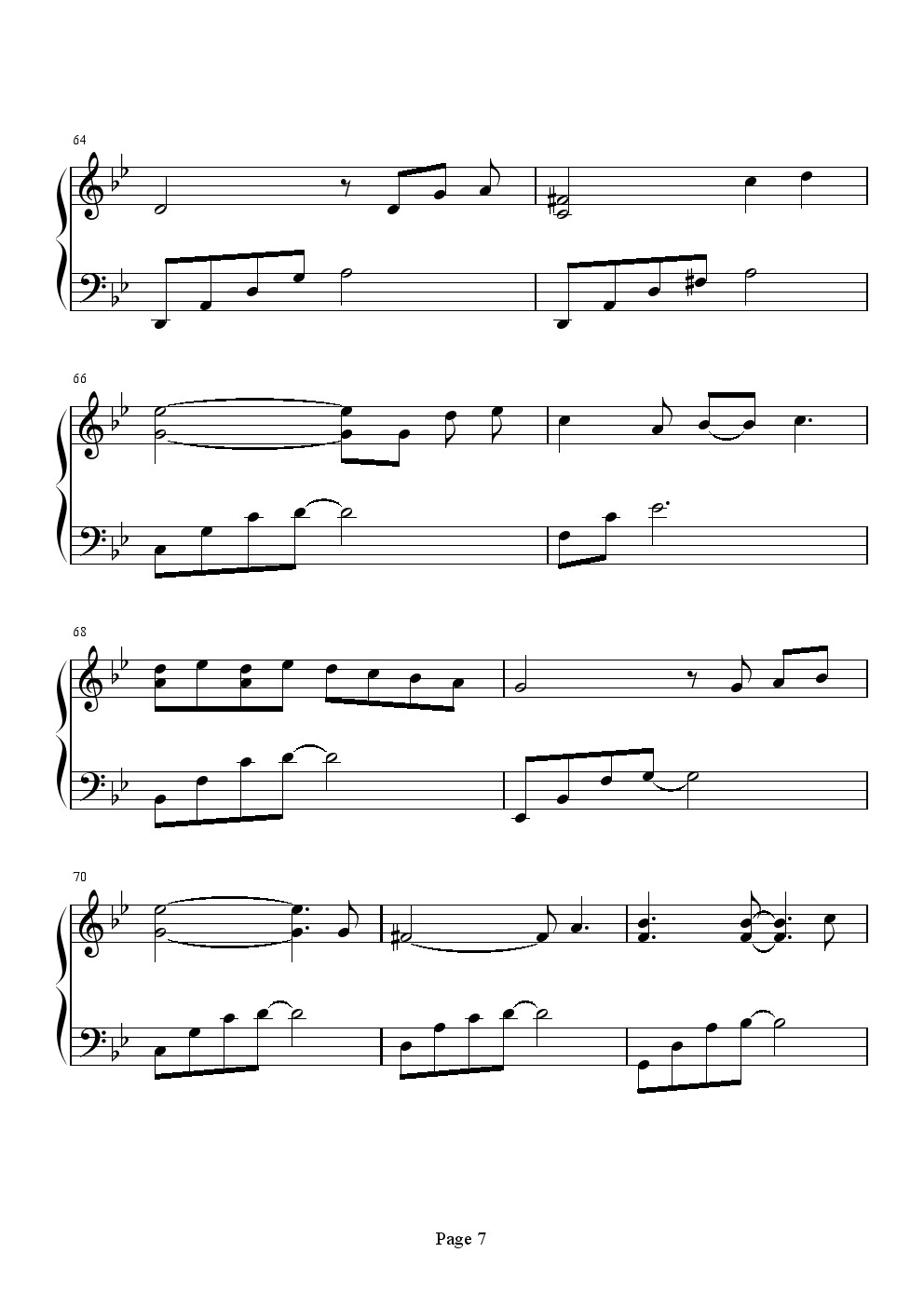 从开始到现在 钢琴弹唱版钢琴曲谱（图7）